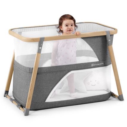 KINDERKRAFT - Łóżeczko turystyczne 4w1 SOFI szary