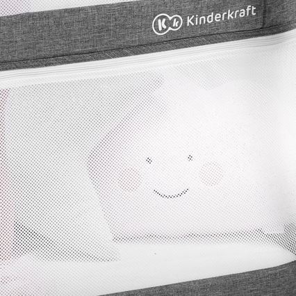 KINDERKRAFT - Łóżeczko turystyczne 4w1 SOFI szary