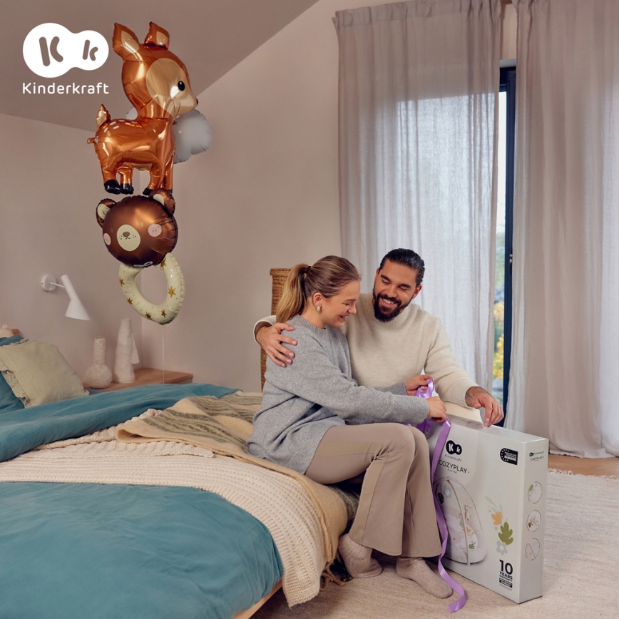 KINDERKRAFT - Mata do zabawy COZYPLAY dla dzieci, szara