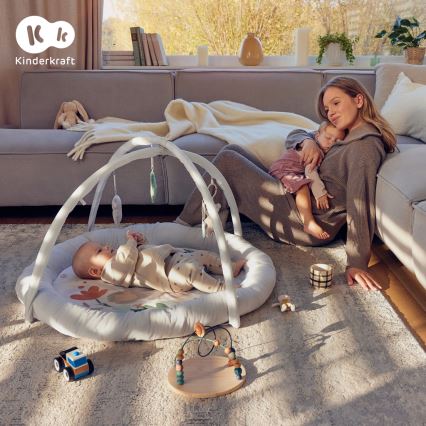 KINDERKRAFT - Mata do zabawy COZYPLAY dla dzieci, szara