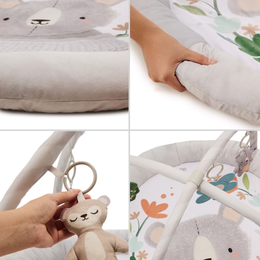 KINDERKRAFT - Mata do zabawy COZYPLAY dla dzieci, szara