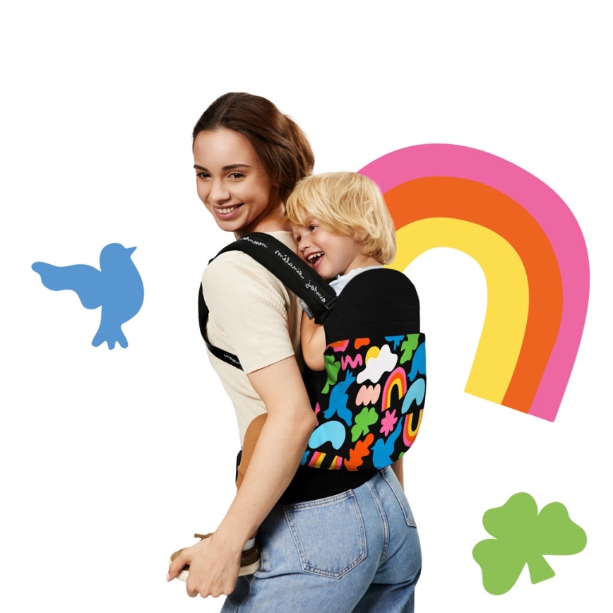 KINDERKRAFT - Nosidełko dla dziecka HUGGY Happy shapes