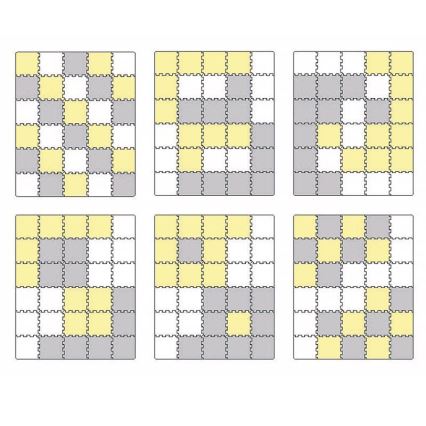 KINDERKRAFT - Piankowe puzzle LUNO 30 szt. szary/żółty
