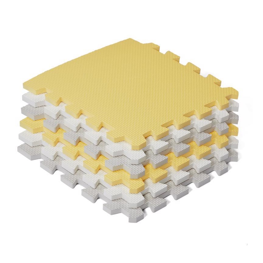 KINDERKRAFT - Piankowe puzzle LUNO 30 szt. szary/żółty