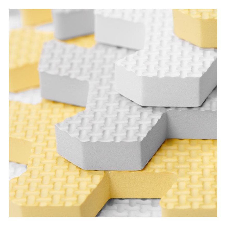 KINDERKRAFT - Piankowe puzzle LUNO 30 szt. szary/żółty