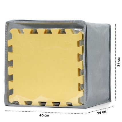 KINDERKRAFT - Piankowe puzzle LUNO 30 szt. szary/żółty