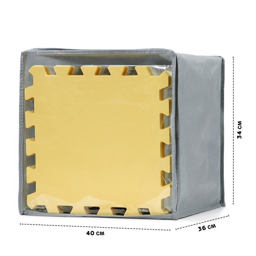 KINDERKRAFT - Piankowe puzzle LUNO 30 szt. szary/żółty