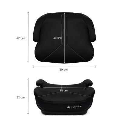 KINDERKRAFT - Podstawka samochodowa I-BOOST 2 125–150 cm czarna