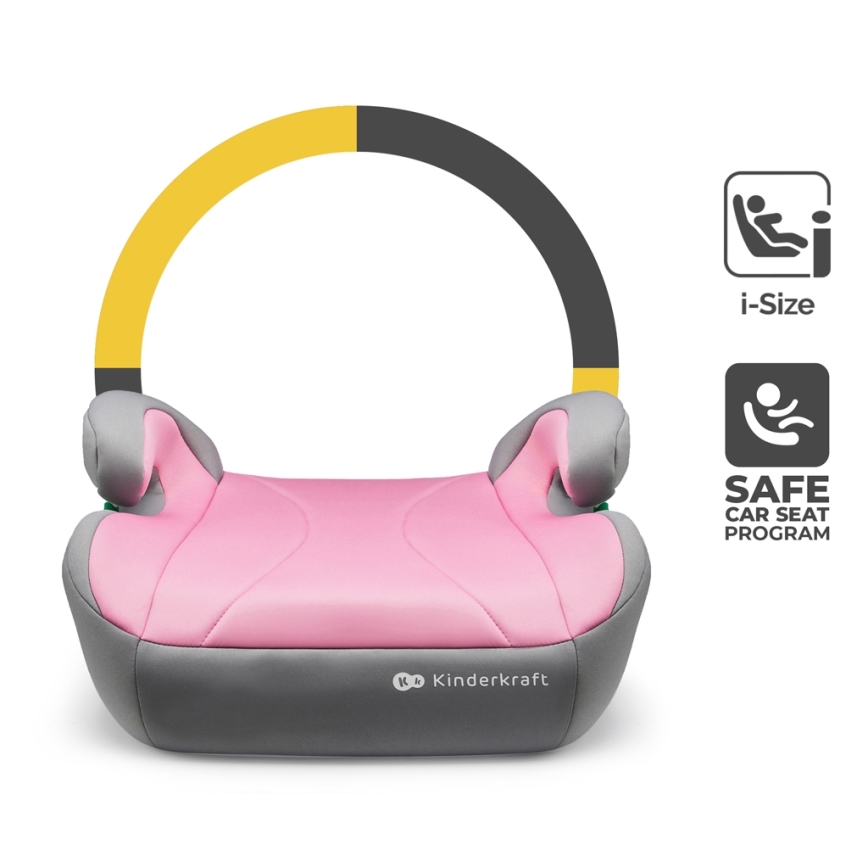 KINDERKRAFT - Poduszka na siedzenie samochodowe I-BOOST i-Size 135-150 cm różowy