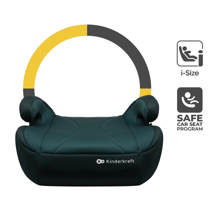 KINDERKRAFT - Poduszka na siedzenie samochodowe I-BOOST i-Size 135-150 cm zielony