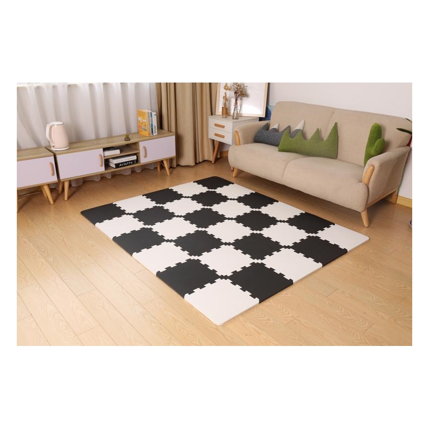 KINDERKRAFT - Puzzle piankowe LUNO 30 szt. czarne/białe