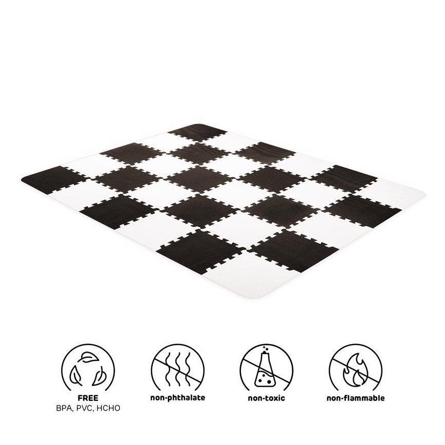 KINDERKRAFT - Puzzle piankowe LUNO 30 szt. czarne/białe