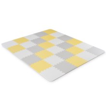 KINDERKRAFT - Puzzle piankowe LUNO 30 szt. szare/żółte