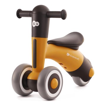 KINDERKRAFT - Rowerek do pchania MINIBI Premium pomarańczowy/szary