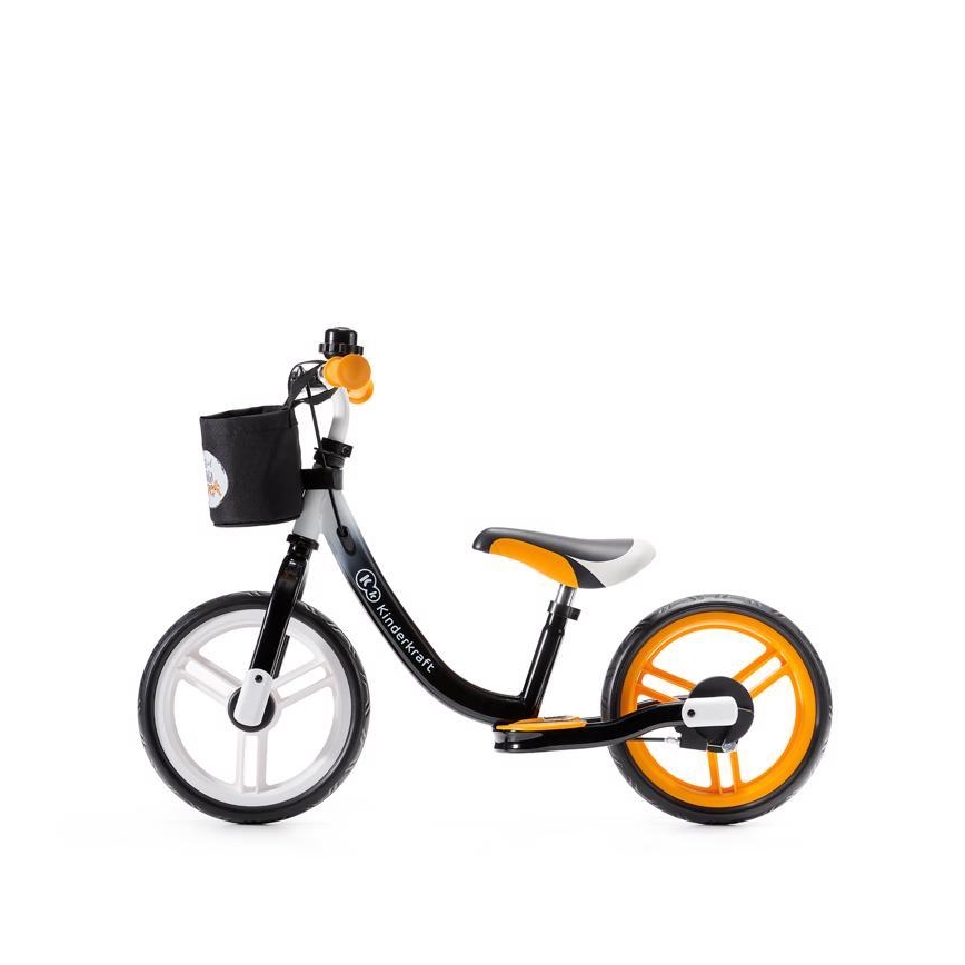 KINDERKRAFT - Rowerek pchany SPACE czarny/pomarańczowy