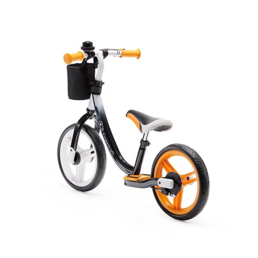 KINDERKRAFT - Rowerek pchany SPACE czarny/pomarańczowy