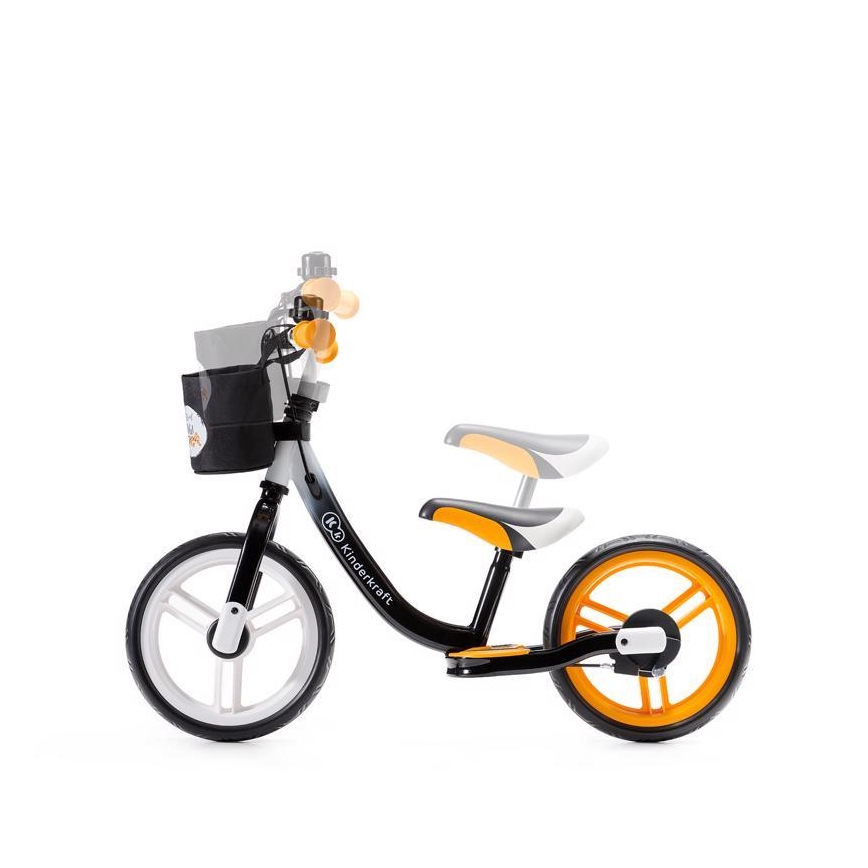 KINDERKRAFT - Rowerek pchany SPACE czarny/pomarańczowy