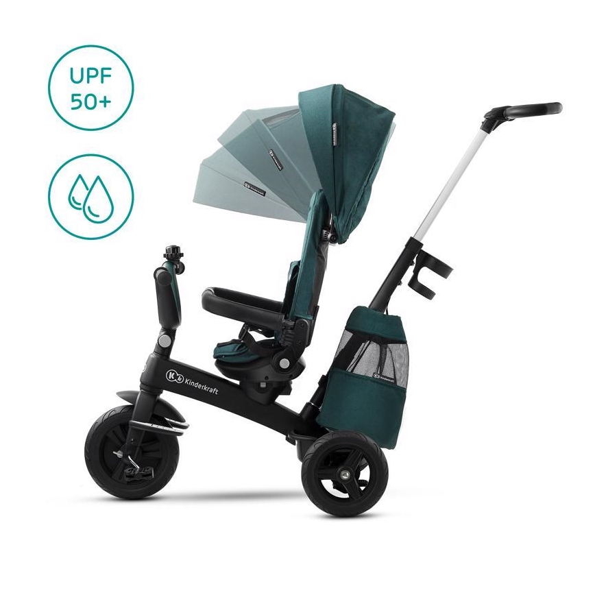 KINDERKRAFT - Rowerek trójkołowy dziecięcy 5v1 EASYTWIST zielono/czarny