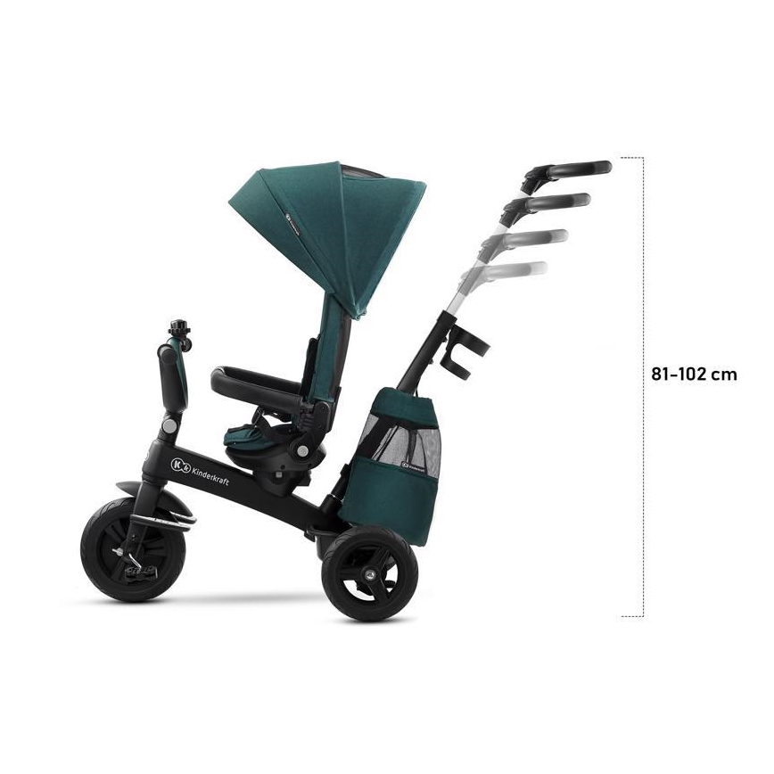 KINDERKRAFT - Rowerek trójkołowy dziecięcy 5v1 EASYTWIST zielono/czarny