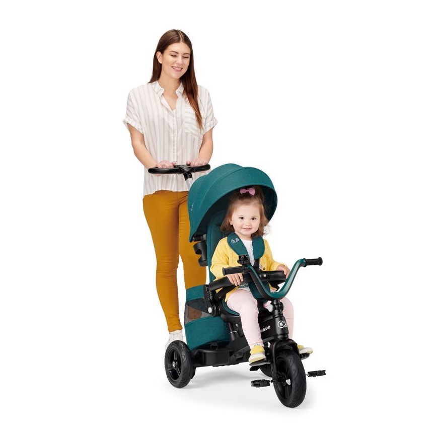 KINDERKRAFT - Rowerek trójkołowy dziecięcy 5v1 EASYTWIST zielono/czarny