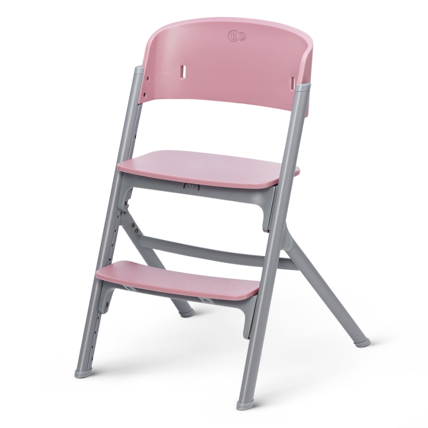 KINDERKRAFT SELECT - Dziecięce krzesełko do karmienia 3 w 1 LIVY Premium Aster pink + leżaczek CALMEE