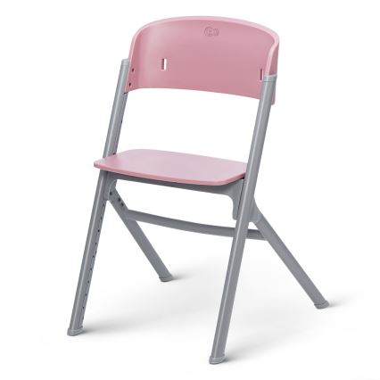 KINDERKRAFT SELECT - Dziecięce krzesełko do karmienia 3 w 1 LIVY Premium Aster pink + leżaczek CALMEE