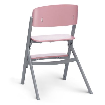 KINDERKRAFT SELECT - Dziecięce krzesełko do karmienia 3 w 1 LIVY Premium Aster pink + leżaczek CALMEE