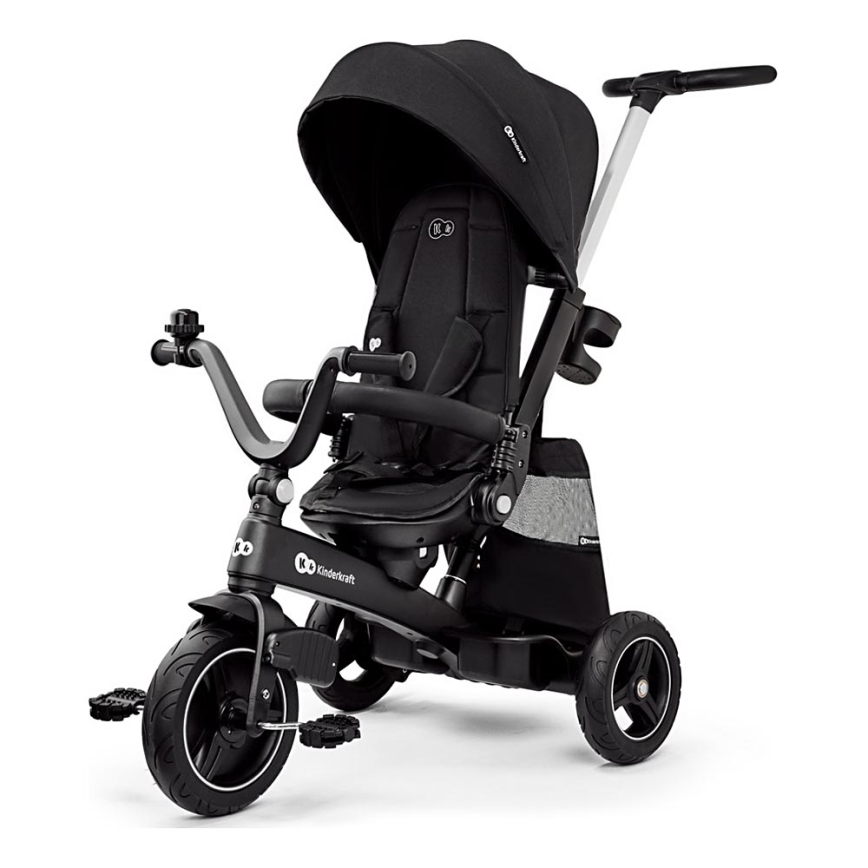 KINDERKRAFT SELECT - Dziecięcy rowerek trójkołowy 5w1 EASYTWIST Premium czarny