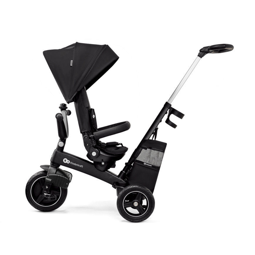 KINDERKRAFT SELECT - Dziecięcy rowerek trójkołowy 5w1 EASYTWIST Premium czarny