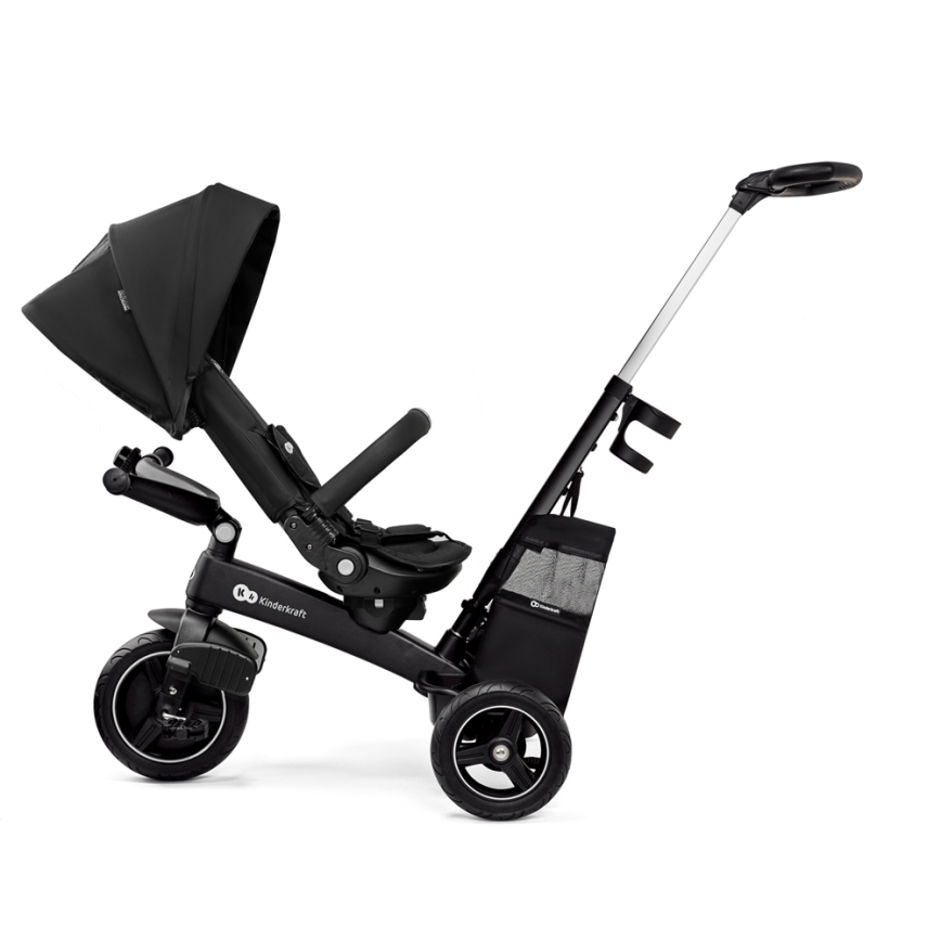 KINDERKRAFT SELECT - Dziecięcy rowerek trójkołowy 5w1 EASYTWIST Premium czarny