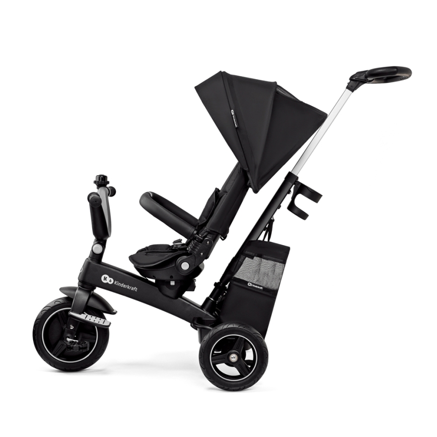KINDERKRAFT SELECT - Dziecięcy rowerek trójkołowy 5w1 EASYTWIST Premium czarny