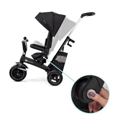 KINDERKRAFT SELECT - Dziecięcy rowerek trójkołowy 5w1 EASYTWIST Premium czarny