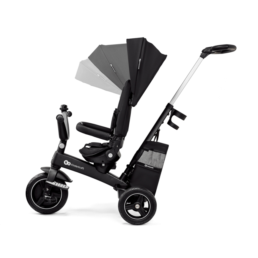 KINDERKRAFT SELECT - Dziecięcy rowerek trójkołowy 5w1 EASYTWIST Premium czarny