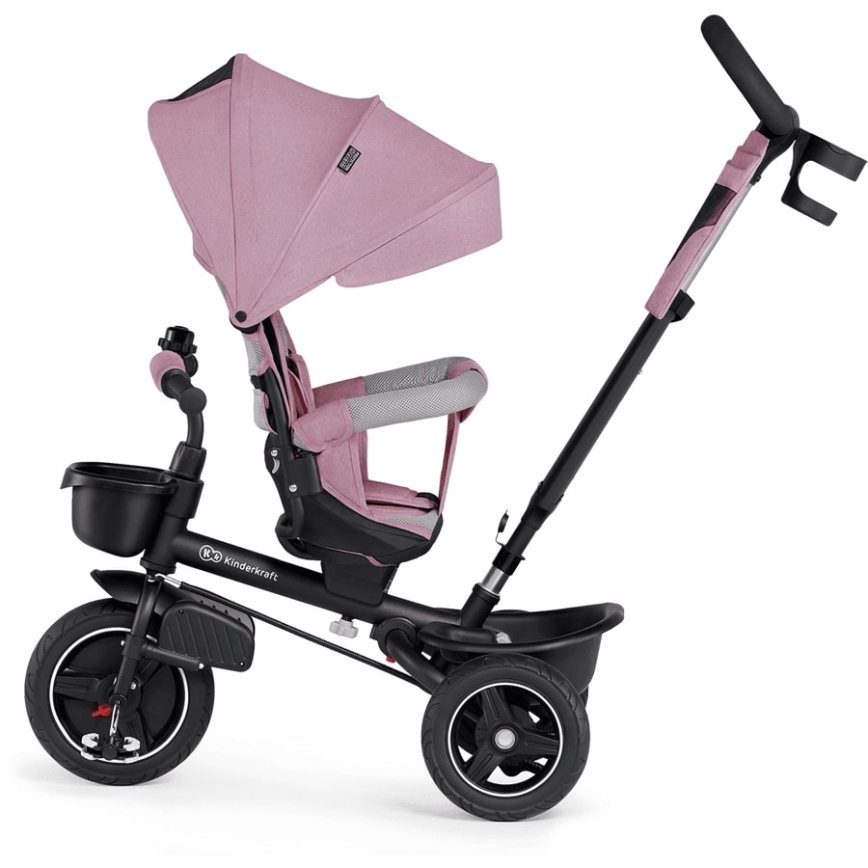 KINDERKRAFT - Dziecięcy rowerek trójkołowy 5w1 SPINSTEP różowy