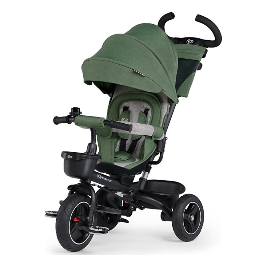 KINDERKRAFT SELECT - Dziecięcy rowerek trójkołowy SPINSTEP Premium zielony