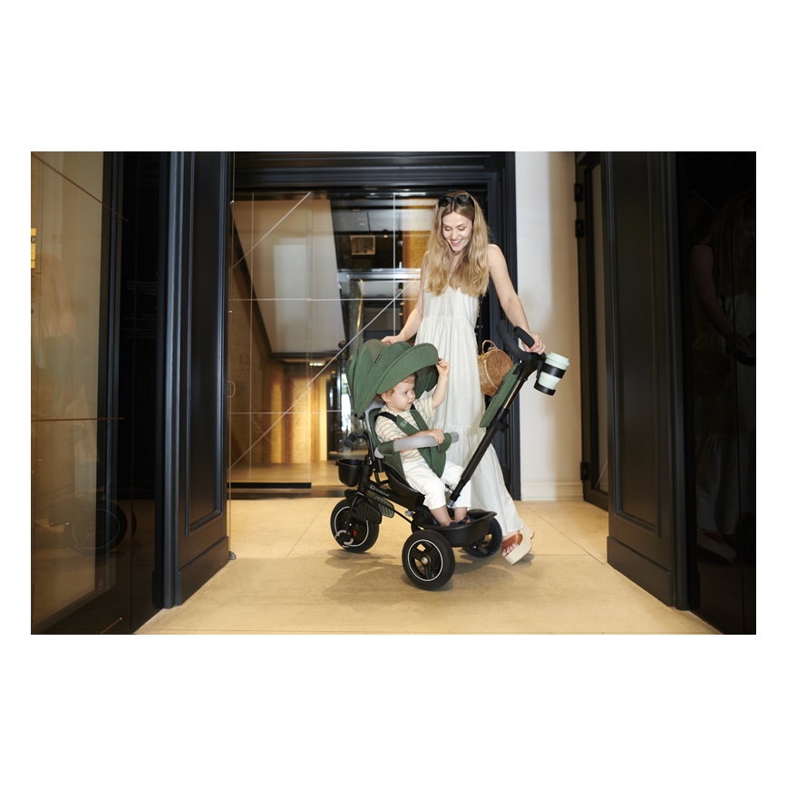 KINDERKRAFT SELECT - Dziecięcy rowerek trójkołowy SPINSTEP Premium zielony