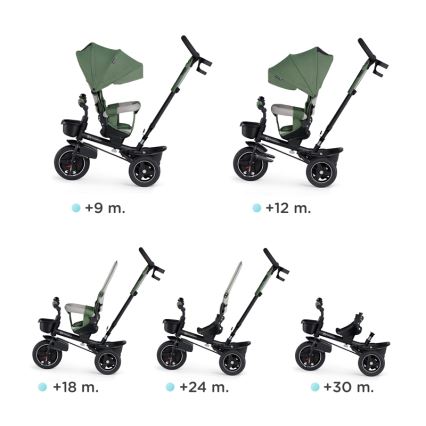 KINDERKRAFT SELECT - Dziecięcy rowerek trójkołowy SPINSTEP Premium zielony