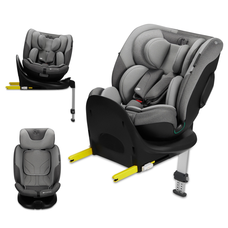 KINDERKRAFT SELECT - Fotelik samochodowy I-FIX (40-150 cm) Cool grey