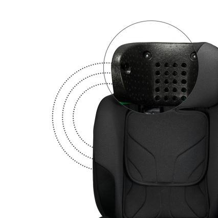 KINDERKRAFT SELECT - Fotelik samochodowy I-FIX (40-150 cm) grafitowo-czarny