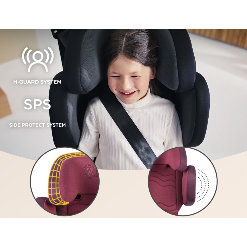 KINDERKRAFT SELECT - Fotelik samochodowy XPAND 2 i-Rozmiar (100-150 cm) Premium Cherry pearl