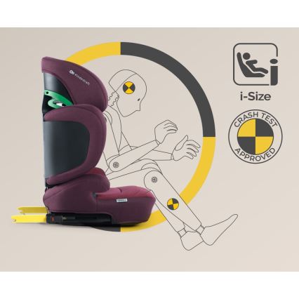 KINDERKRAFT SELECT - Fotelik samochodowy XPAND 2 i-Rozmiar (100-150 cm) Premium Cherry pearl