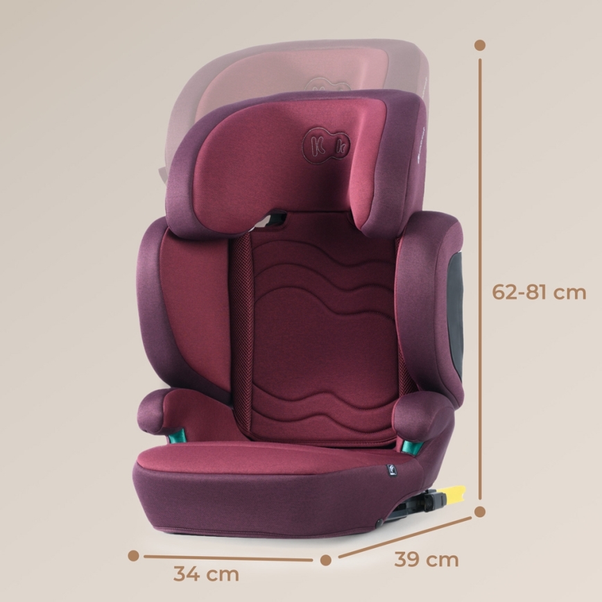 KINDERKRAFT SELECT - Fotelik samochodowy XPAND 2 i-Rozmiar (100-150 cm) Premium Cherry pearl