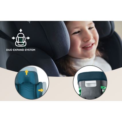 KINDERKRAFT SELECT - Fotelik samochodowy XPAND 2 i-Rozmiar (100-150 cm) Premium Harbour niebieski