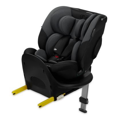 KINDERKRAFT SELECT - Fotelik samochodowy z obrotową bazą I-FIX (40–150 cm) grafitowo-czarny