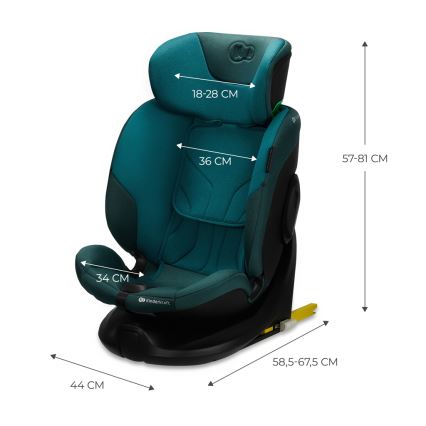 KINDERKRAFT SELECT - Fotelik samochodowy z obrotową bazą I-FIX (40-150 cm) Harbor Blue