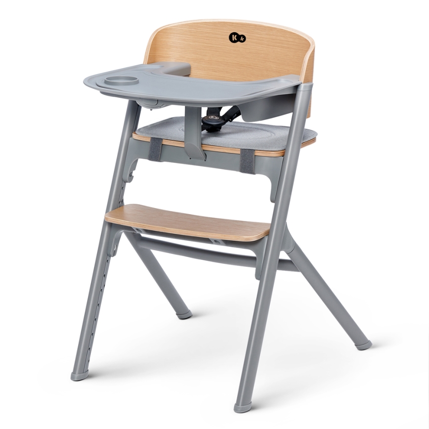 KINDERKRAFT SELECT - Dziecięce krzesełko do karmienia 3w1 LIVY Premium dąb + leżaczek CALMEE