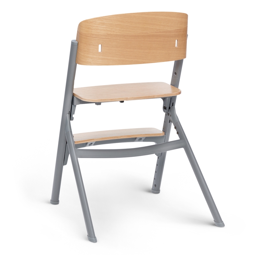 KINDERKRAFT SELECT - Dziecięce krzesełko do karmienia 3w1 LIVY Premium dąb + leżaczek CALMEE