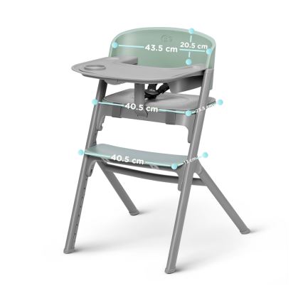 KINDERKRAFT SELECT - Krzesełko do karmienia dzieci 3w1 LIVY Premium Oliwkowa zieleń