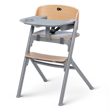 KINDERKRAFT SELECT - Krzesełko dziecięce do karmienia 3w1 LIVY Premium dąb