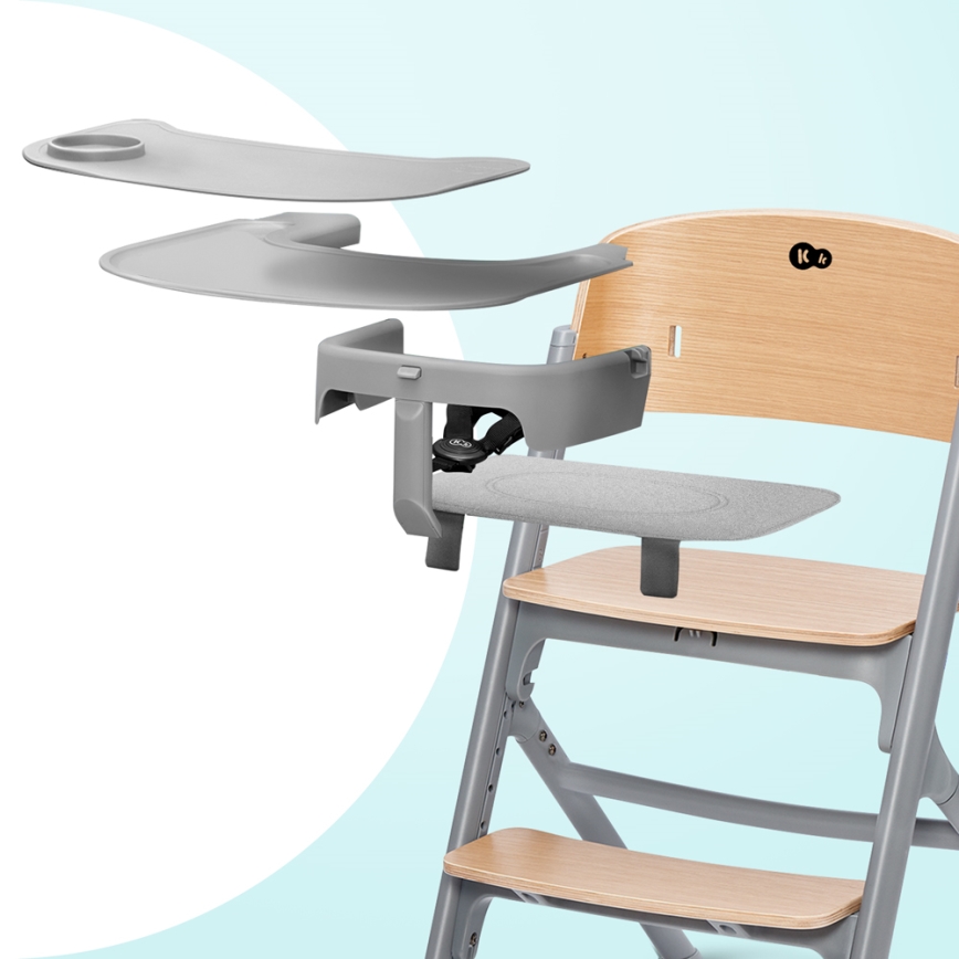 KINDERKRAFT SELECT - Krzesełko dziecięce do karmienia 3w1 LIVY Premium dąb